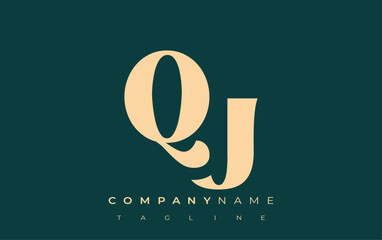 QU Creative Abstract Typography Logo Design. Elegant logo combining bold typography and creative shapes, ideal for branding and identity solutions.