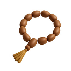 Elegant Islamic Prayer Beads with Tassel Brown Color Round Shape for Devotion Meditation and Mindfulness Spiritual Accessories