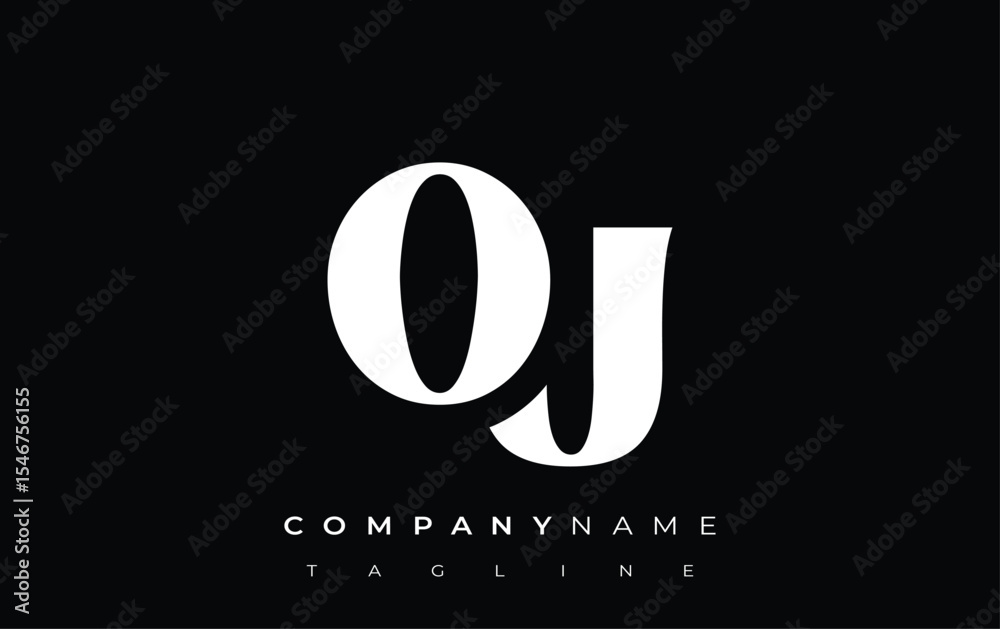 Fototapete ou creative abstract typography logo design. elegant logo combining bold typography and creative sha