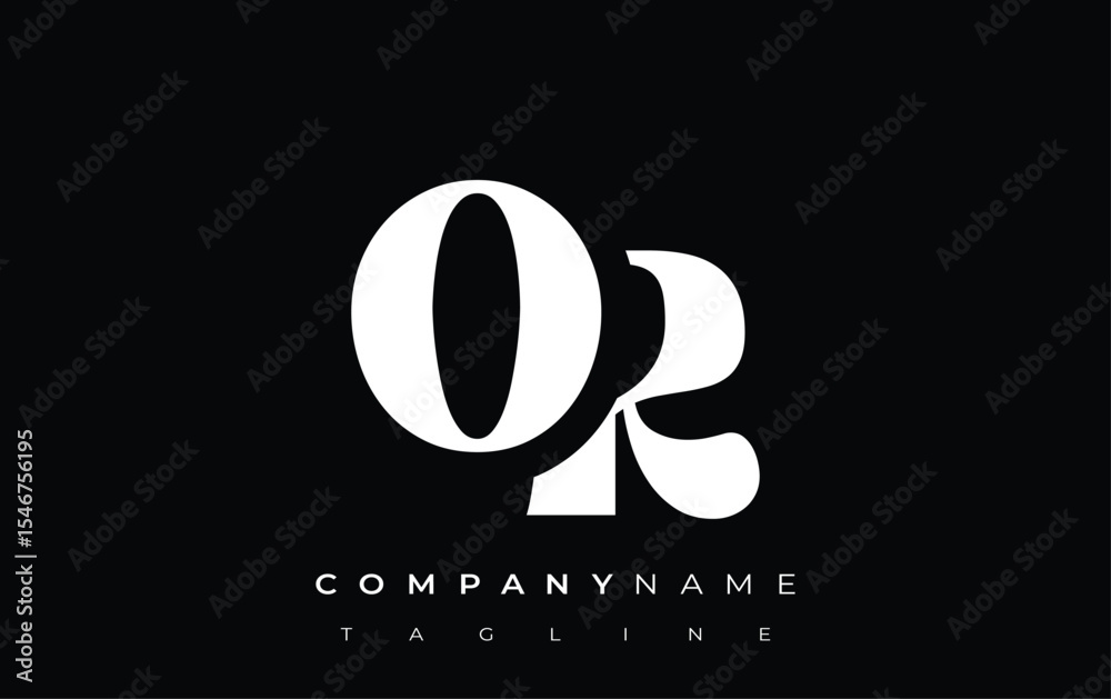 Fototapete or creative abstract typography logo design. elegant logo combining bold typography and creative sha