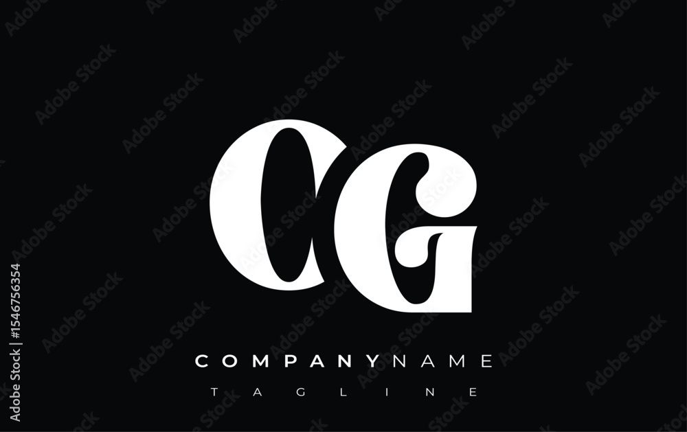 Fototapete og creative abstract typography logo design. elegant logo combining bold typography and creative sha