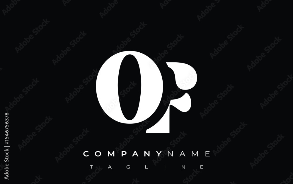 Fototapete of creative abstract typography logo design. elegant logo combining bold typography and creative sha