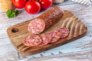 Salchichon pork cured sausages with parmesan
