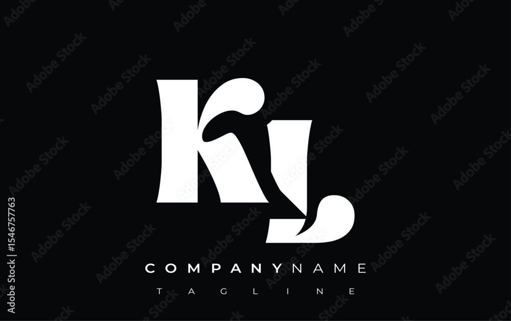 Fototapete kl creative abstract typography logo design. elegant logo combining bold typography and creative sha