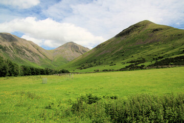 Fototapeta premium A view of the Lake District at Scafell Pike