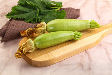Green young small baby zucchini