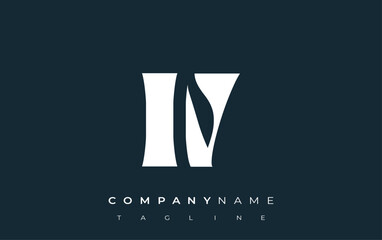 IV Creative Abstract Typography Logo Design. Elegant logo combining bold typography and creative shapes, ideal for branding and identity solutions.