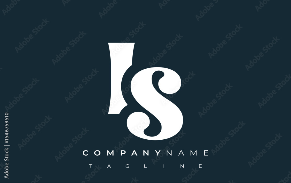 Fototapete is creative abstract typography logo design. elegant logo combining bold typography and creative sha
