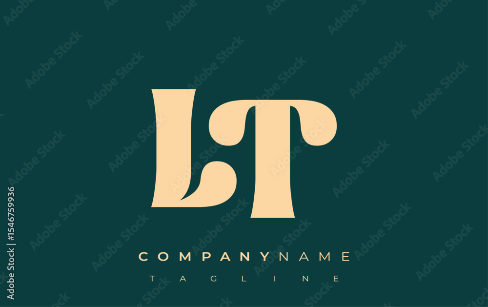 Fototapete lt creative abstract typography logo design. elegant logo combining bold typography and creative sha