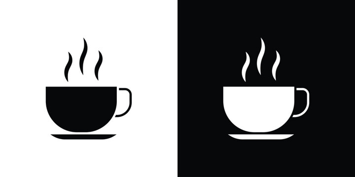 Coffee icon of a flat style vector