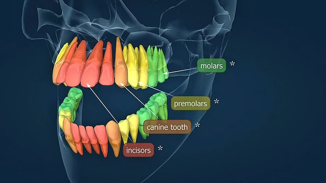 Human teeth anatomy