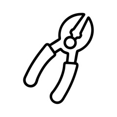 Pliers icon vector line art and outline vector icon