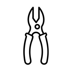 Pliers icon vector line art and outline vector icon