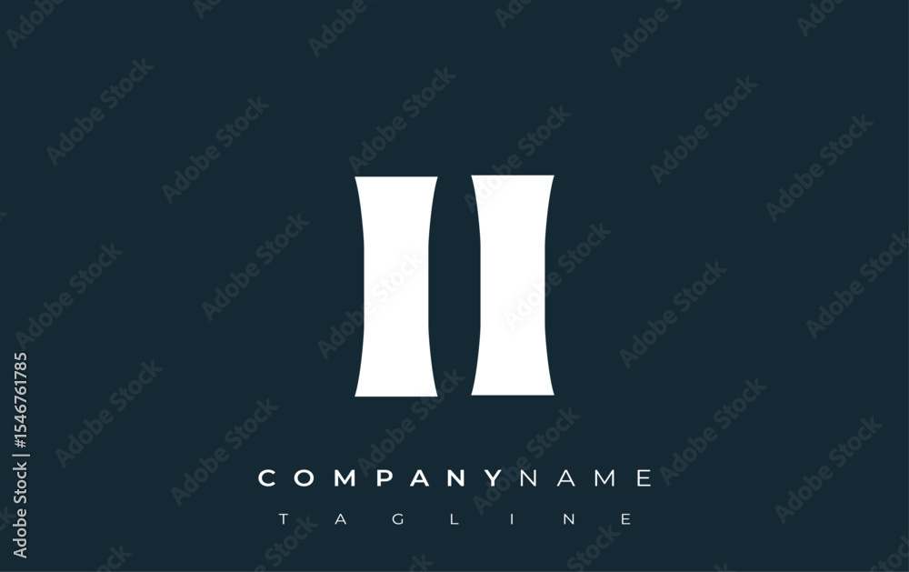 Fototapete ii creative abstract typography logo design. elegant logo combining bold typography and creative sha