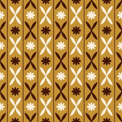 Vintage Floral Striped Seamless Pattern