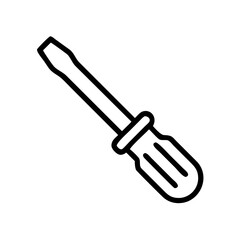 Screwdriver icon vector line art and outline vector icon