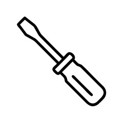 Screwdriver icon vector line art and outline vector icon