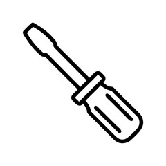 Screwdriver icon vector line art and outline vector icon