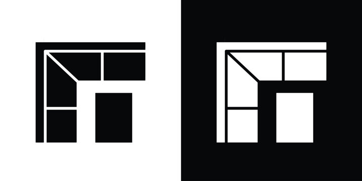 Corner sofa icon of a flat style vector