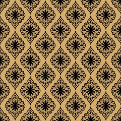 Vintage Floral Striped Seamless Pattern