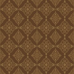 Vintage Floral Striped Seamless Pattern