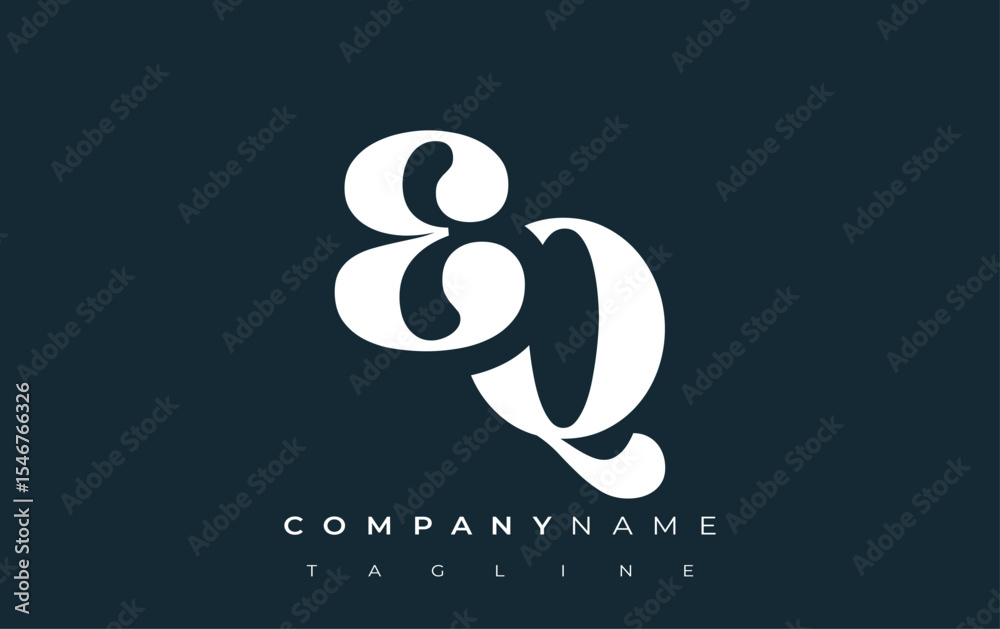 Fototapete eq creative abstract typography logo design. elegant logo combining bold typography and creative sha