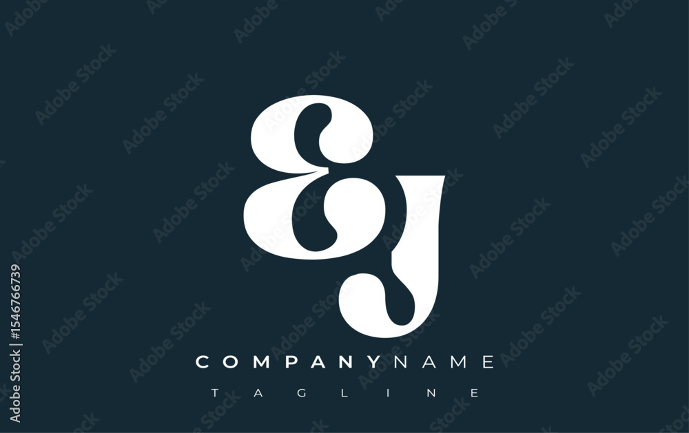 Fototapete ej creative abstract typography logo design. elegant logo combining bold typography and creative sha