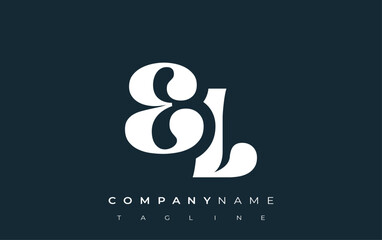 Fototapeta premium EL Creative Abstract Typography Logo Design. Elegant logo combining bold typography and creative shapes, ideal for branding and identity solutions.