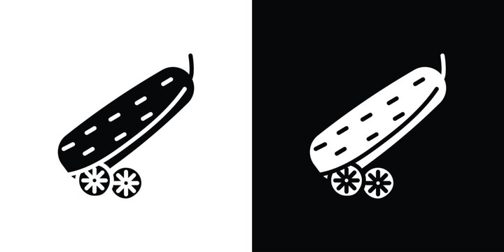 Cucumber icon of a flat style vector