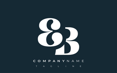 EB Creative Abstract Typography Logo Design. Elegant logo combining bold typography and creative shapes, ideal for branding and identity solutions.