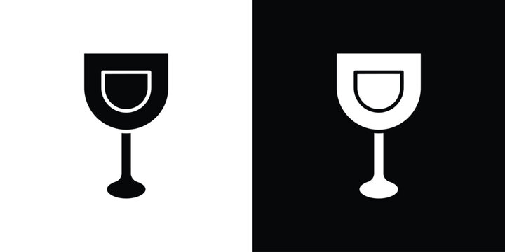 Cup of wine icon of a flat style vector