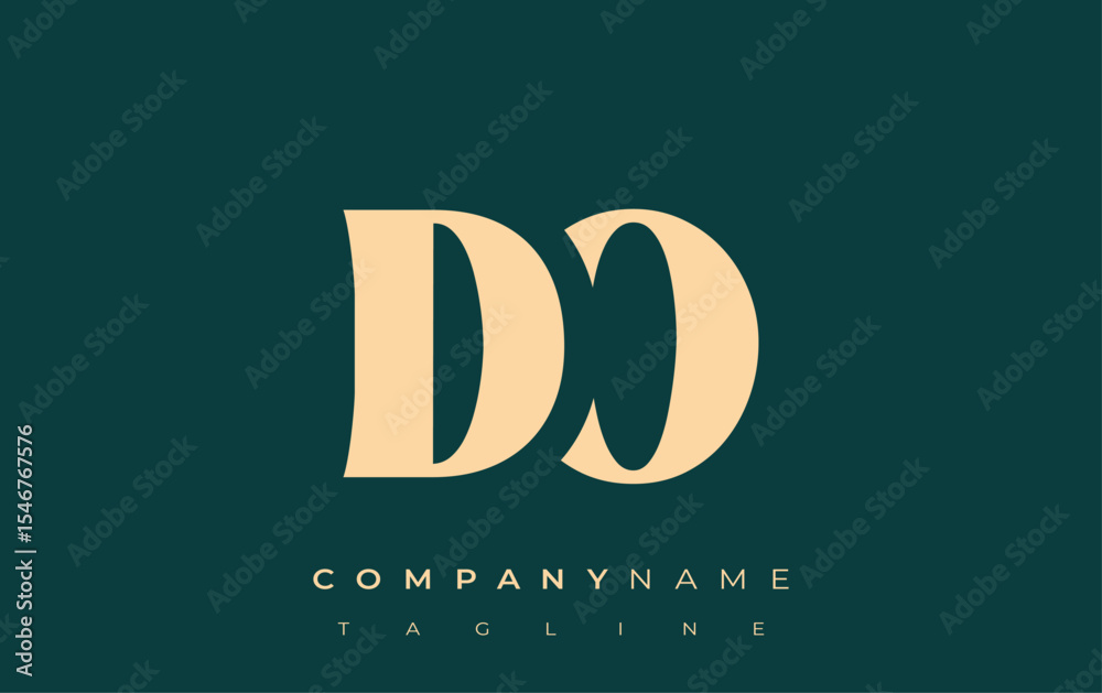 Fototapete do creative abstract typography logo design. elegant logo combining bold typography and creative sha