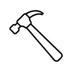 Hammer icon vector line art and outline vector icon