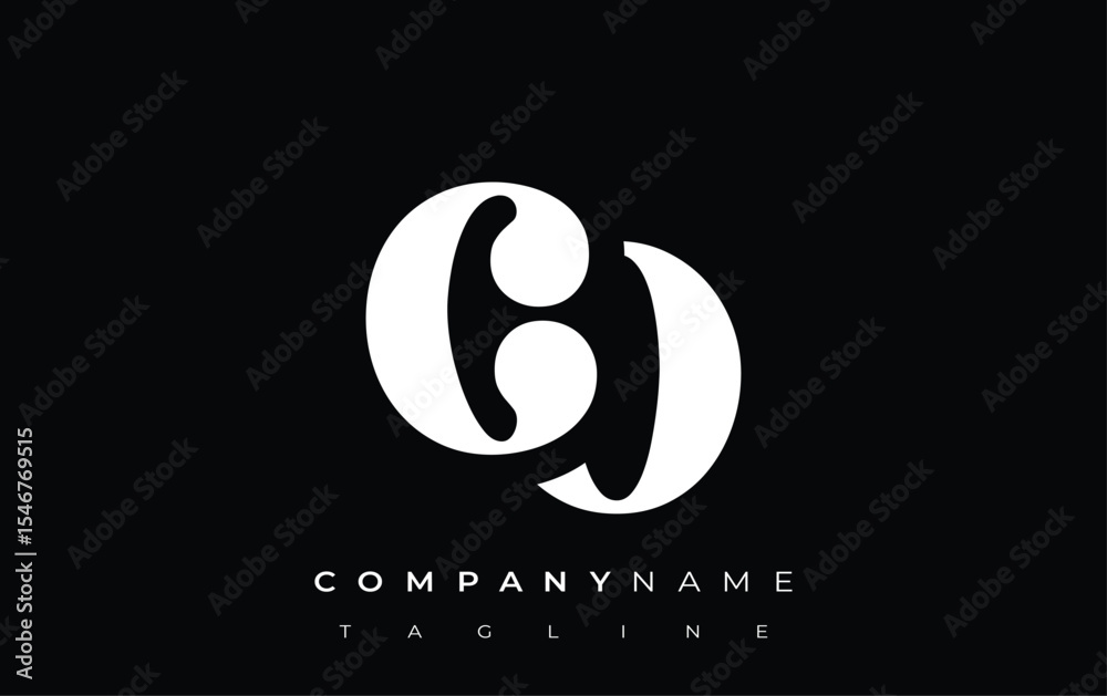 Fototapete co creative abstract typography logo design. elegant logo combining bold typography and creative sha