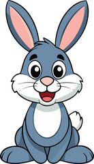 Cute cartoon rabbit and bunny vector art