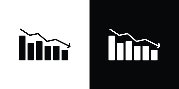 Decrease icon of a flat style vector