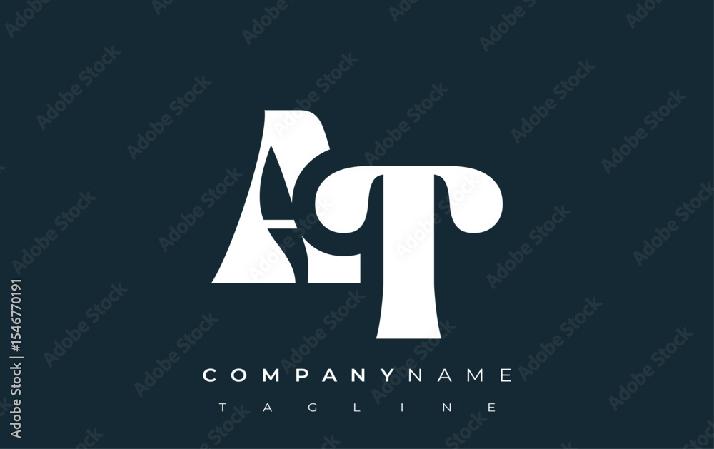 Fototapete at creative abstract typography logo design. elegant logo combining bold typography and creative sha