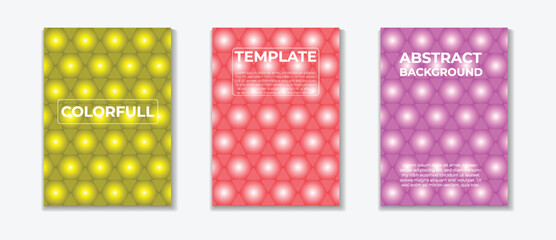 Colorful Style Backgrounds Set in Colorfull Modern Template and Design