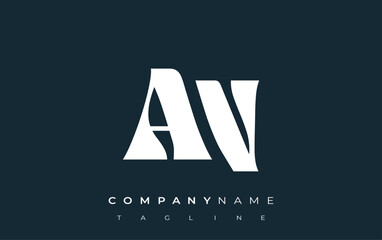 AN Creative Abstract Typography Logo Design. Elegant logo combining bold typography and creative shapes, ideal for branding and identity solutions.