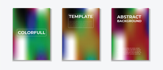 Colorful Style Backgrounds Set in Colorfull Modern Template and Design