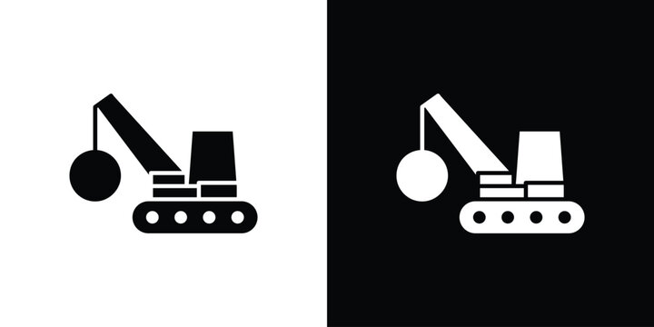 Demolition icon of a flat style vector