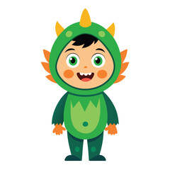 Kid in monster costume