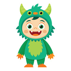Kid in monster costume