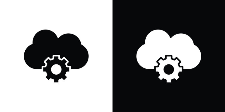 Devops icon of a flat style vector