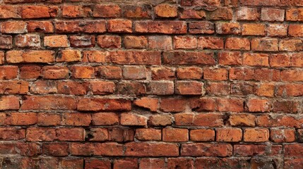 Close-up of red brick wall texture with vintage warmth and subtle weathering, conveying timeless rustic charm
