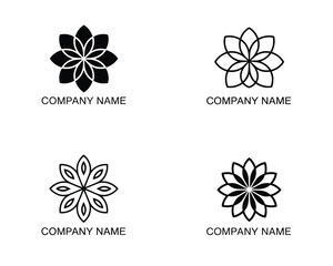 Abstract Floral Wellness Logo Set – 4 Elegant Vector Designs in Calming Tones for Spa, Beauty, and Eco Brands