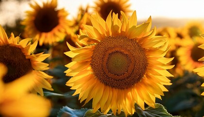 Obraz premium close up of sunflowers helianthus annuus