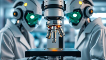 Advanced Optical Microscope in Laboratory Environment