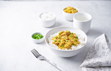 Oyadkodon, chicken and eggs rice bowl