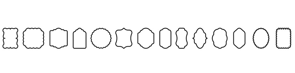 Tag vector icon set. label illustration sign collection. tally symbol.